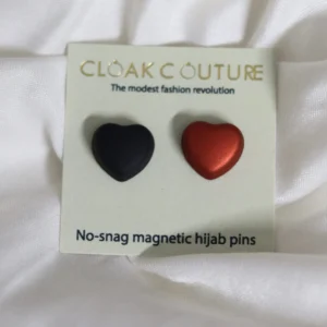 Black & Bronze Heart Shaped No Snag Magnets ( set of 2)