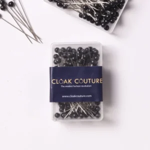 All Black Premium Hijab Pins Box (Set of 100)