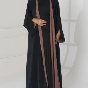 Raha Reversible Abaya - Mauve & Black