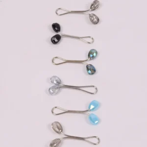 Dainty Crystal Loop Hijab Pins (Set of 6)