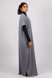 Inner Layering Half-Sleeve Dress / Slip – Grey