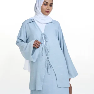 Amaya Bow Tie-Up Set - Light Blue