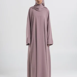 The Rose Macaron Straight-Fit Abaya